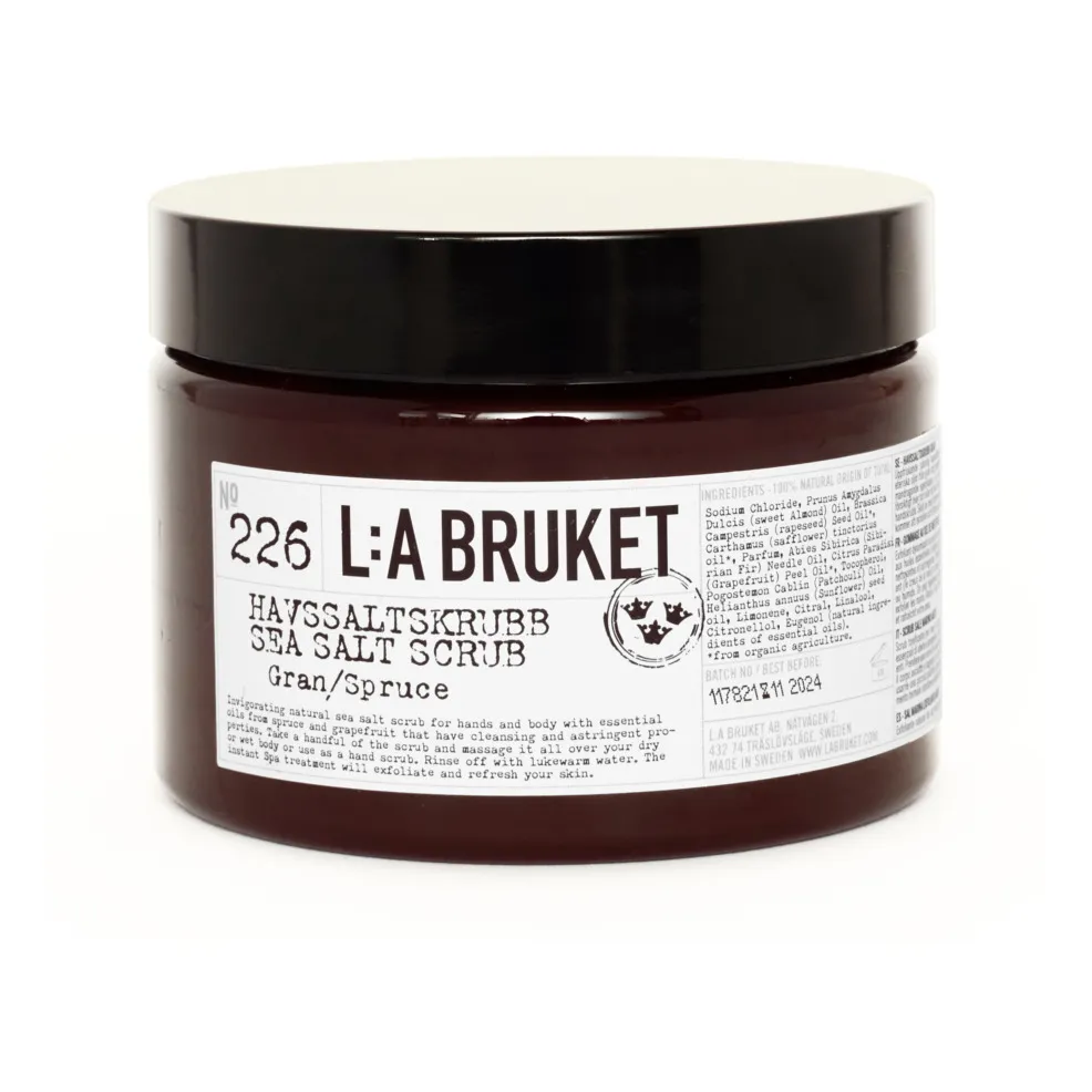 L:a Bruket Untinted 226 Spruce Sea Salt Scrub - 420 G