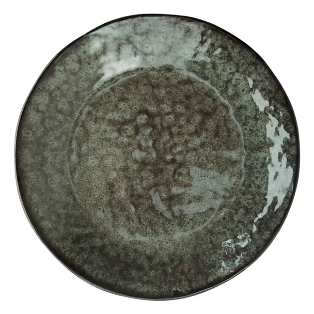 Stoneware Plate | Dark green