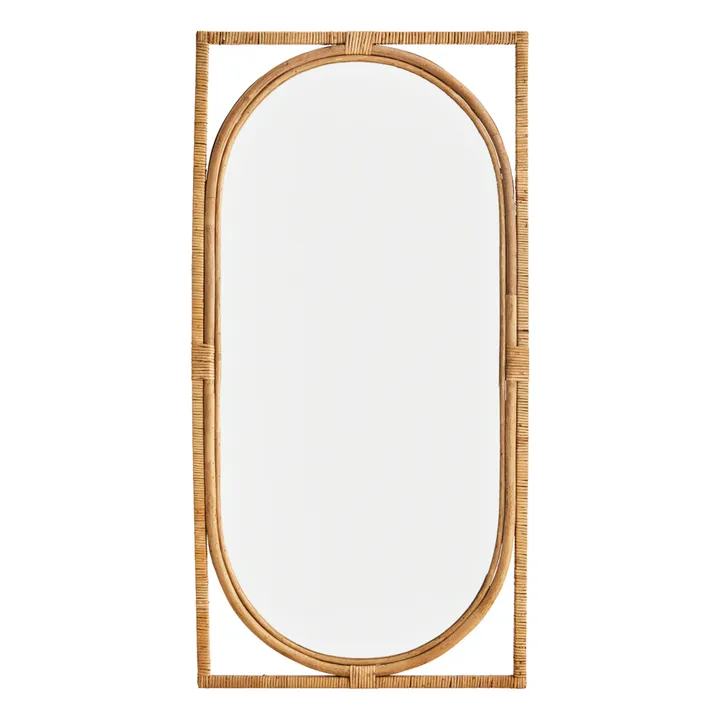Specchio ovale, in rattan- Immagine del prodotto n°0