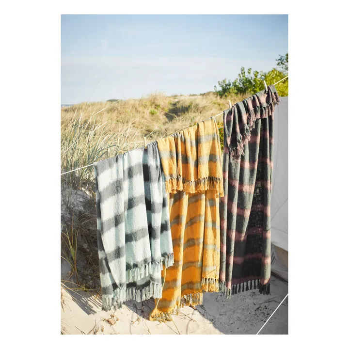Fouta de plage Tie and Dye | Gris anthracite- Image produit n°1