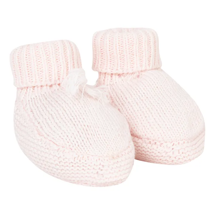 Knitted Booties | Pale pink- Product image n°1