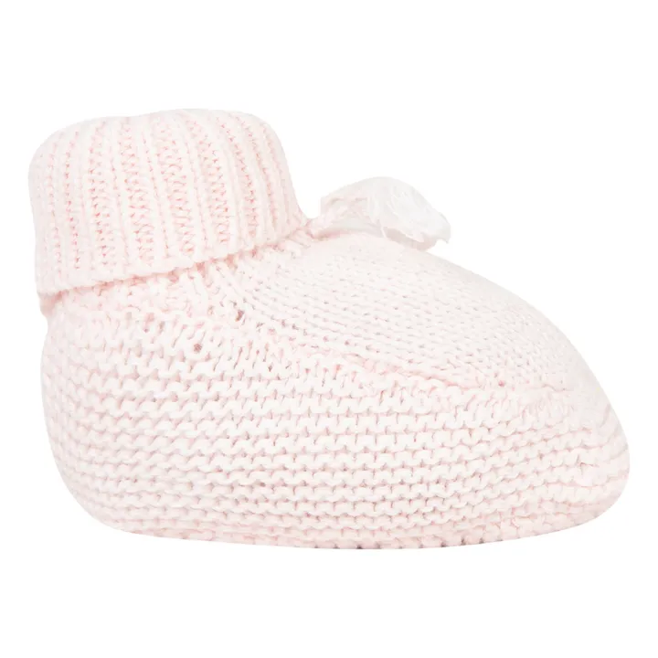 Knitted Booties | Pale pink- Product image n°0