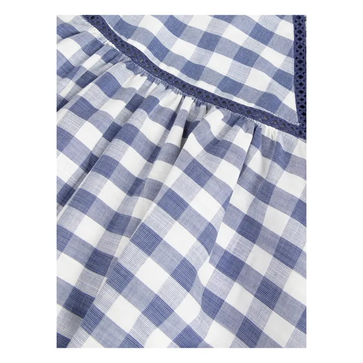 Vestito Vichy | Blu marino- Immagine del prodotto n°1