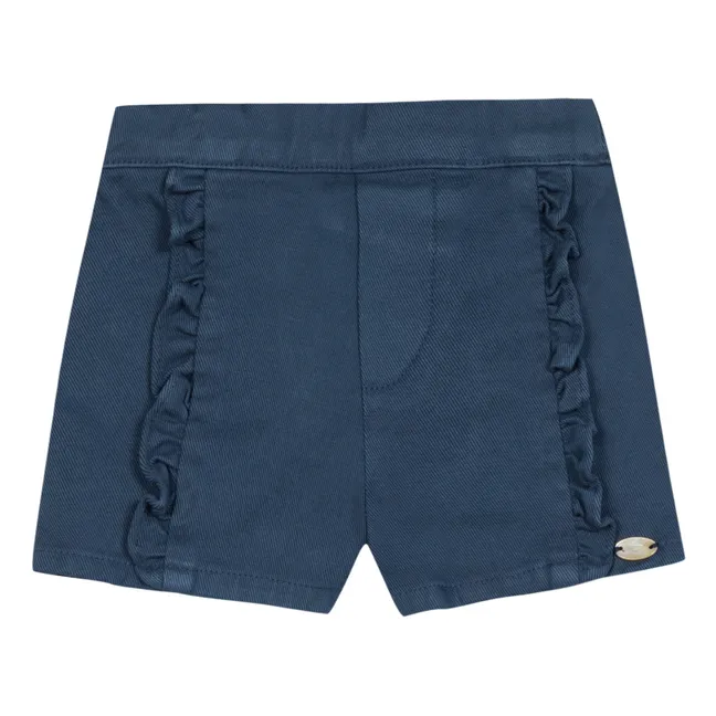Shorts mit Rüschen | Navy