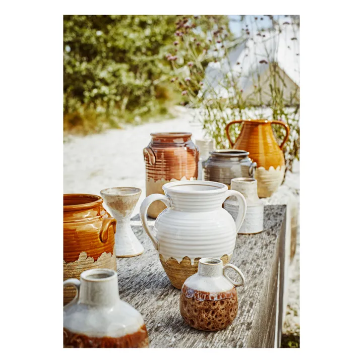 Vase aus Sandstein | Weiß- Produktbild Nr. 1
