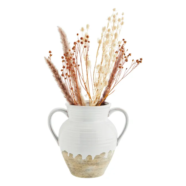 Vase aus Sandstein | Weiß
