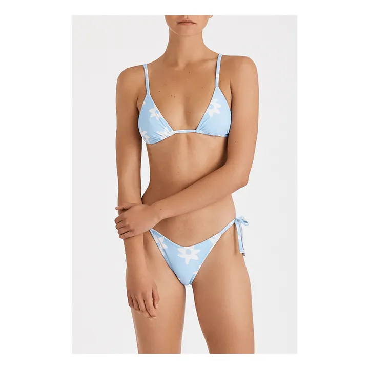 Reversible Flower Bikini Top | Light blue- Product image n°2