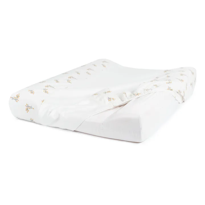Funda de colchón cambiador Calma de algodón bío | Crema- Imagen del producto n°2
