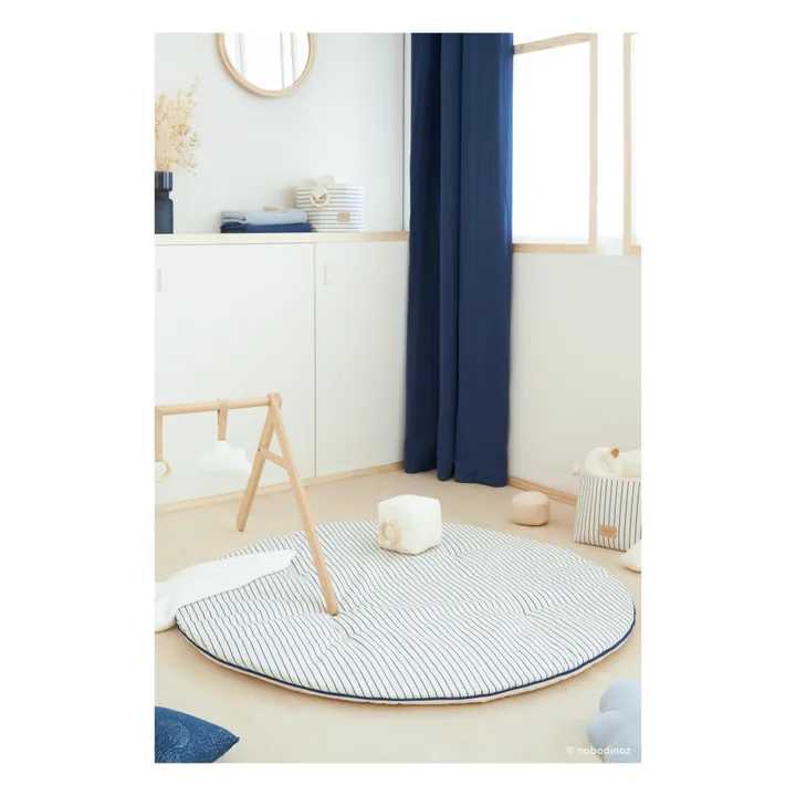 Fluffy Organic Cotton Playmat | Blue- Product image n°1