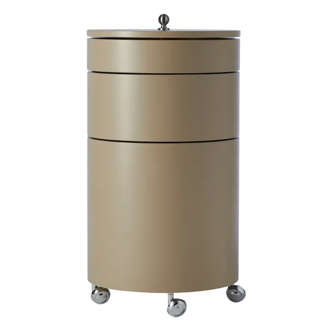 Meuble de rangement mobile Barboy | Gris taupe