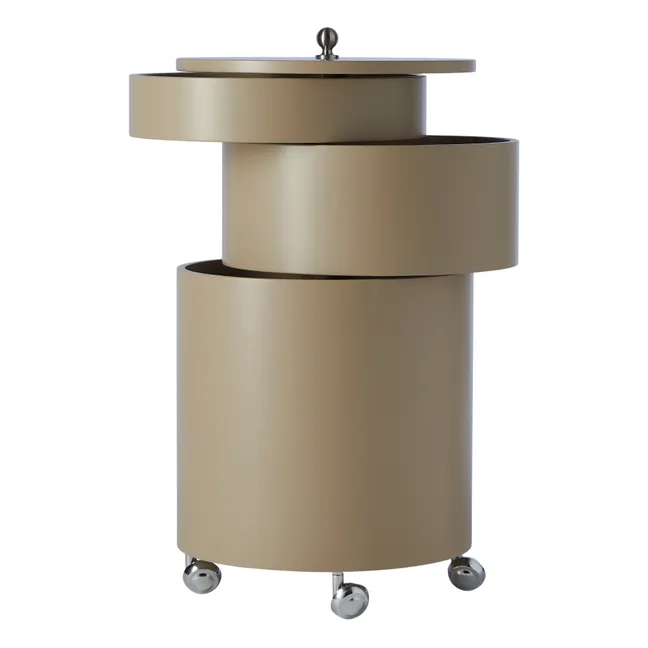 Meuble de rangement mobile Barboy | Gris taupe