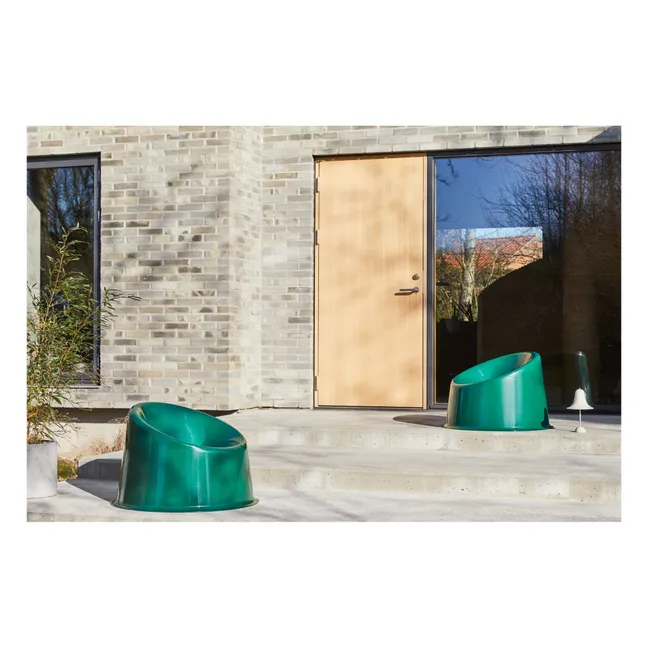 Silla lounge de exterior Panto Pop | Verde Oscuro