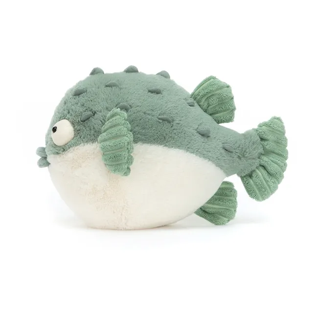 Peluche, modello: pesce-palla | Verde