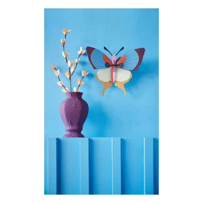 Decoración de pared Mariposa con flecos | Ciruela