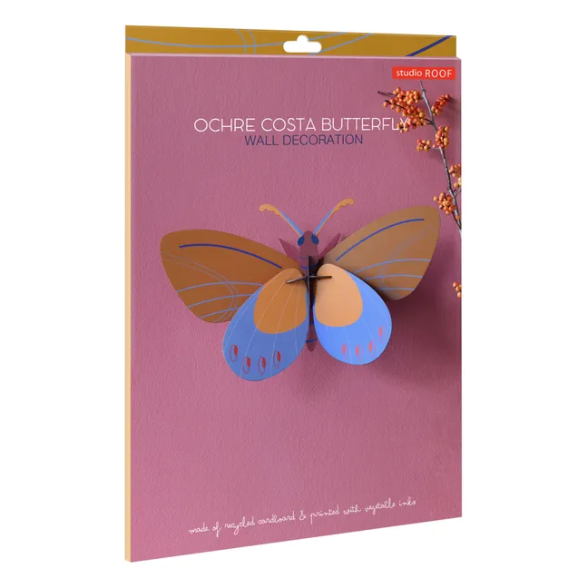 Wanddekoration Costa Butterfly | Ocker