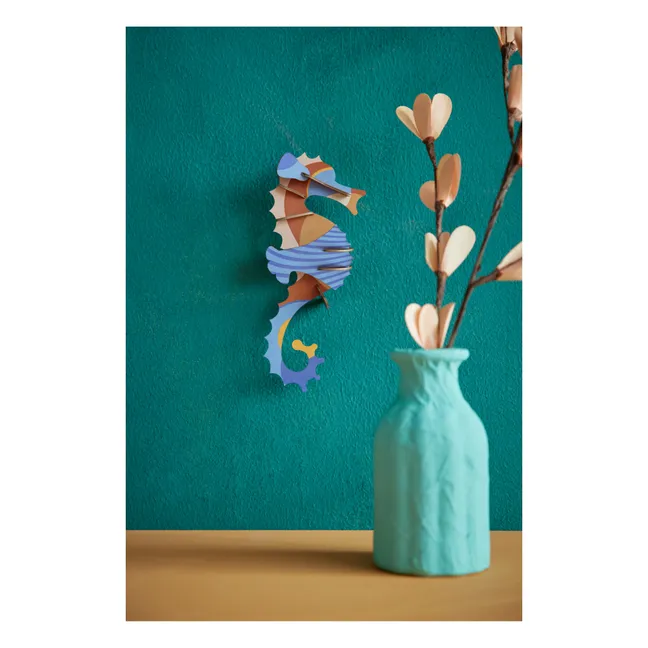 Decoración de pared Caballito de mar | Azul