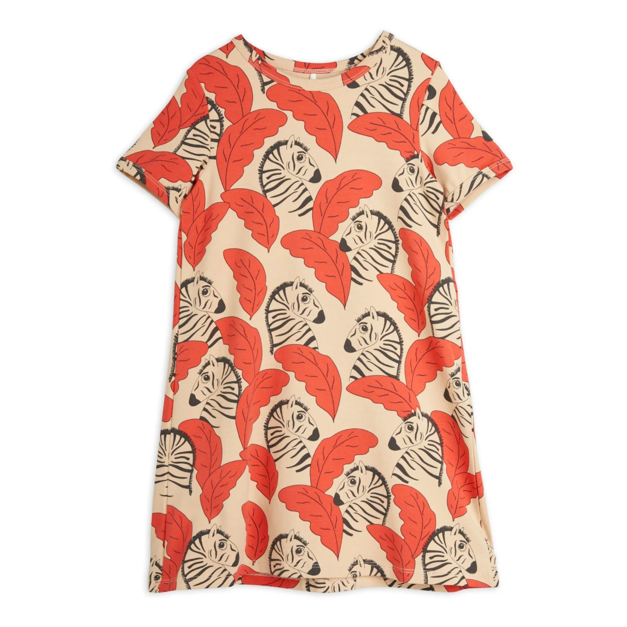 mini rodini zebra dress Mini Rodini - Organic Cotton Zebra Dress - Orange