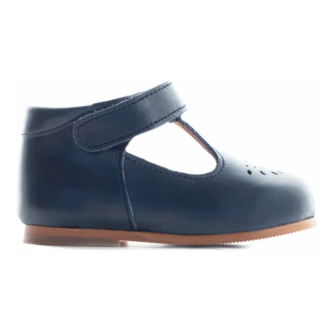 Babies con velcro T-Bar Milton | Azul Marino
