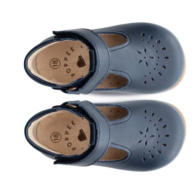 Babies con velcro T-Bar Milton | Azul Marino