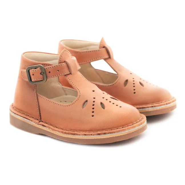 Mid Openwork Mary Janes | Camel