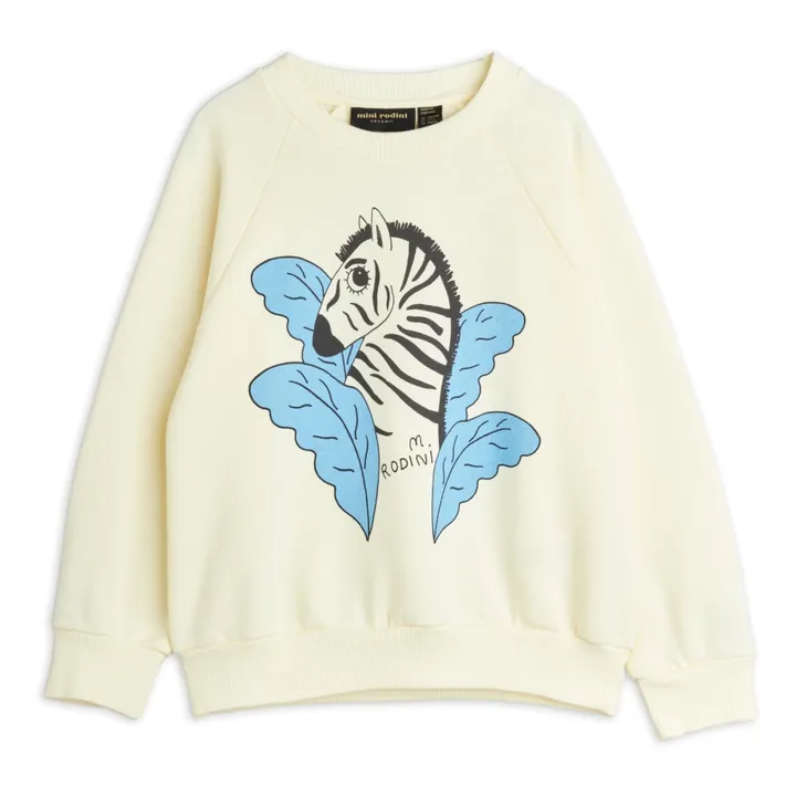 Sweatshirt aus Bio-Baumwolle Zebra  | Seidenfarben- Produktbild Nr. 0