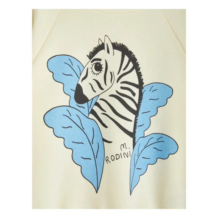 Sweatshirt aus Bio-Baumwolle Zebra  | Seidenfarben- Produktbild Nr. 1