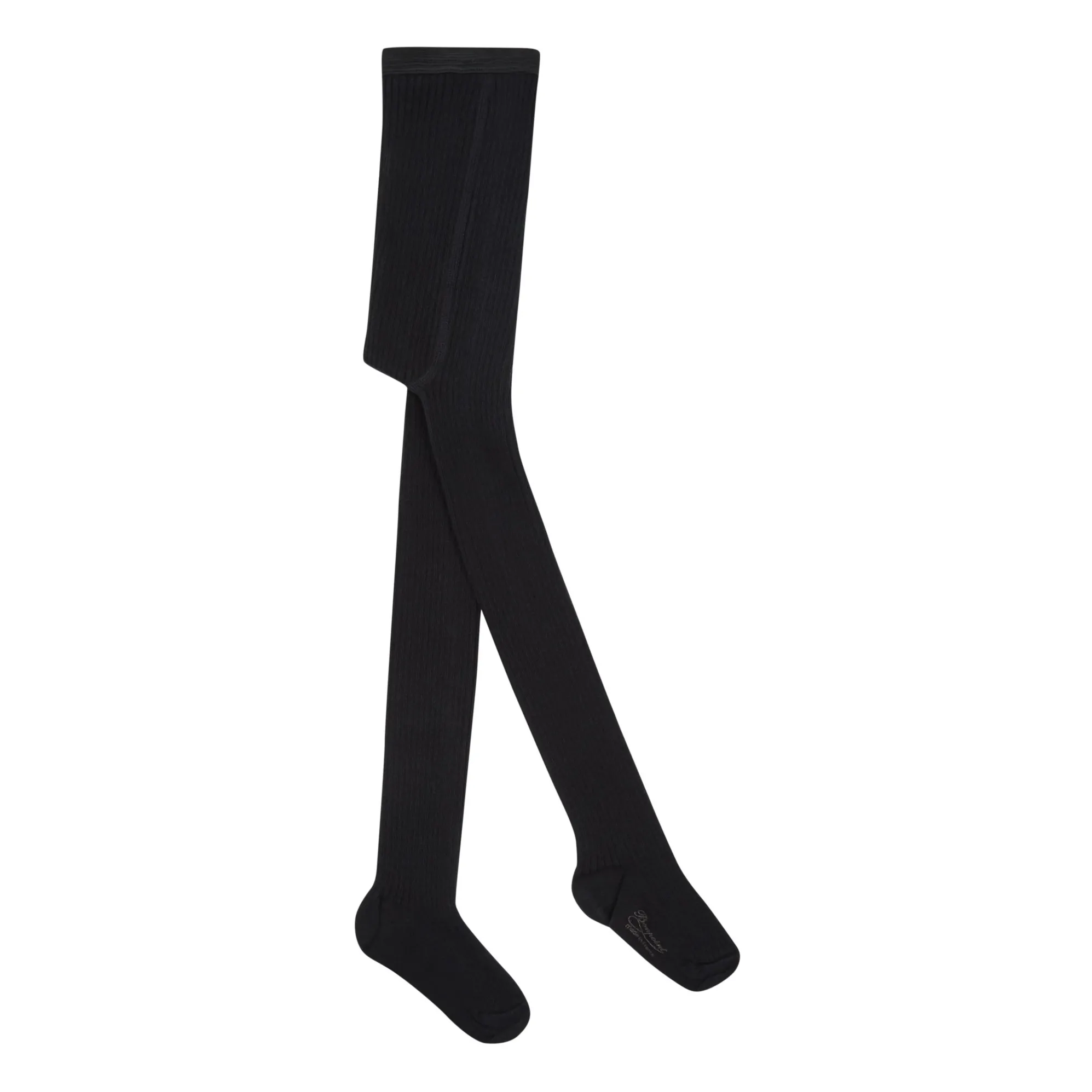 Bonpoint Black Ribbed Tights