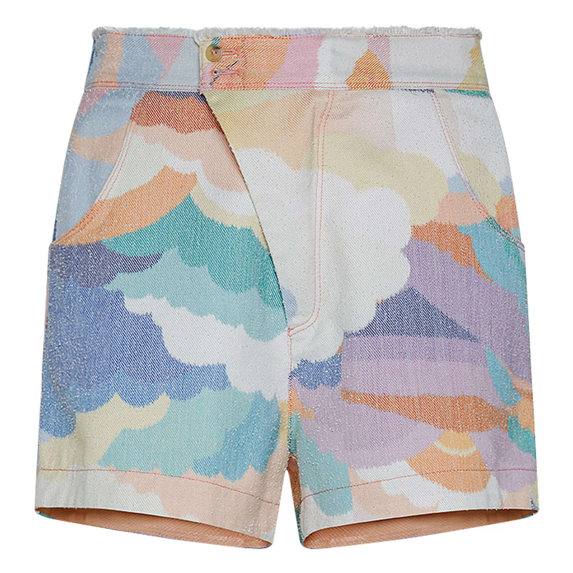 Forte Forte Light Blue “Up Above In The Sky” Jacquard Shorts
