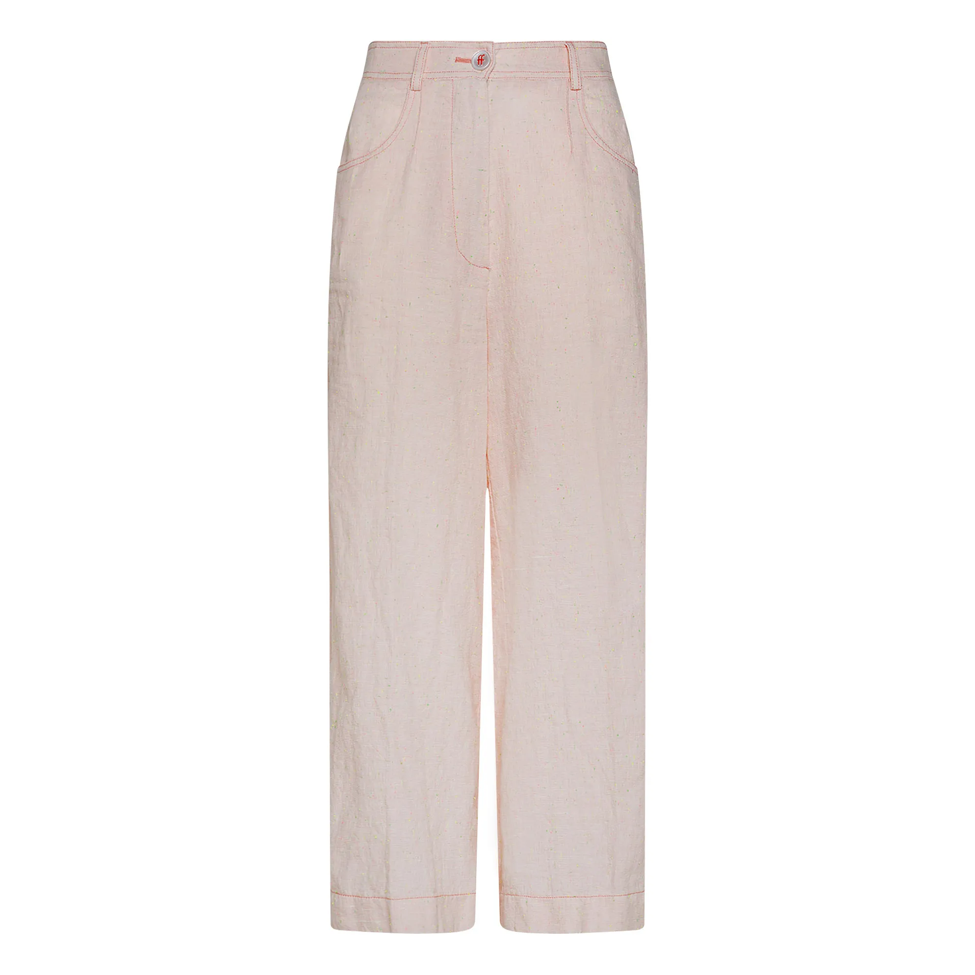 Forte Forte Pale Pink Speckled Linen Trousers