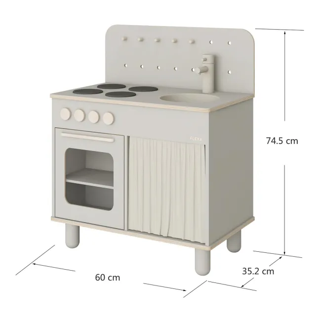 Cuisinière en bois | Gris clair