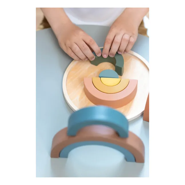 Arc-en-ciel à encastrer en bois