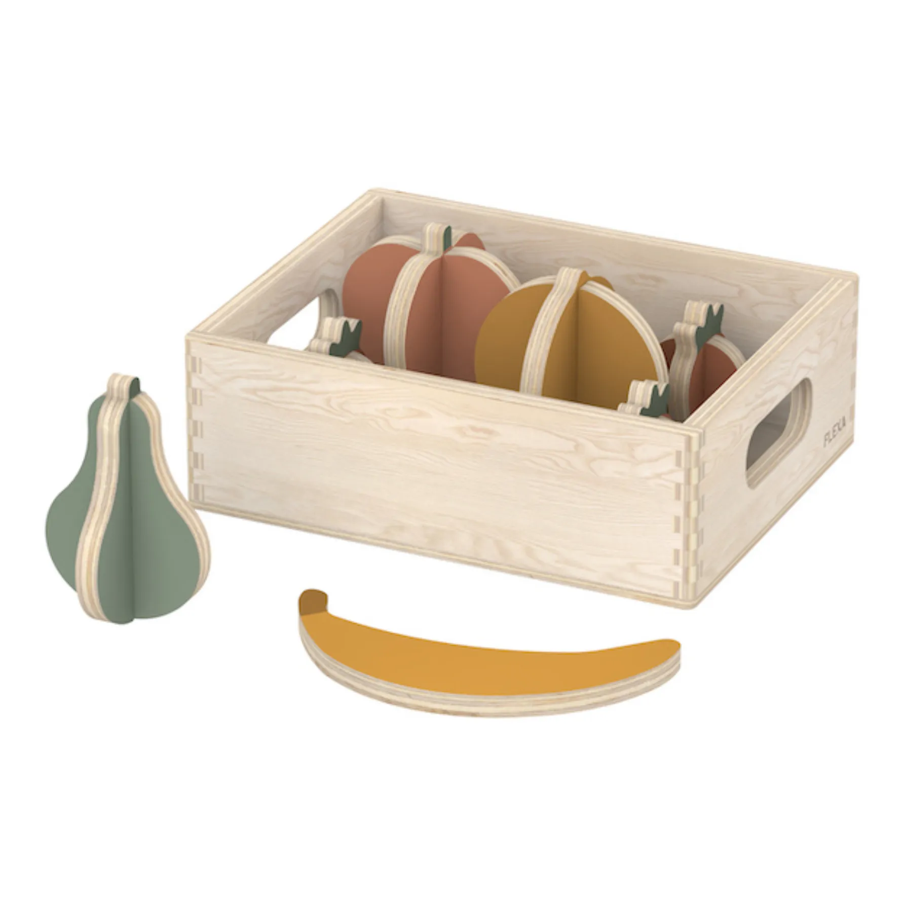 Flexa Multicoloured Wooden Fruit Crate
