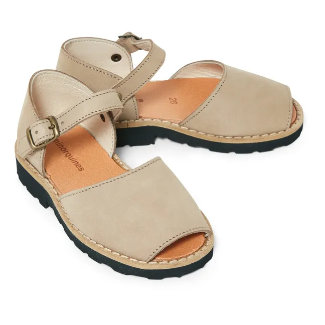 Frailera Nubuck Buckle Sandals | Brown