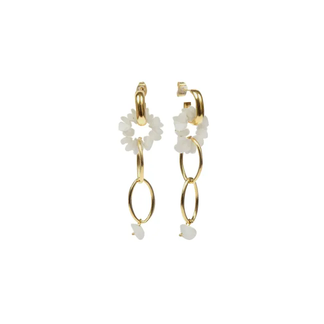 Pendientes Maxi Yvette | Blanco