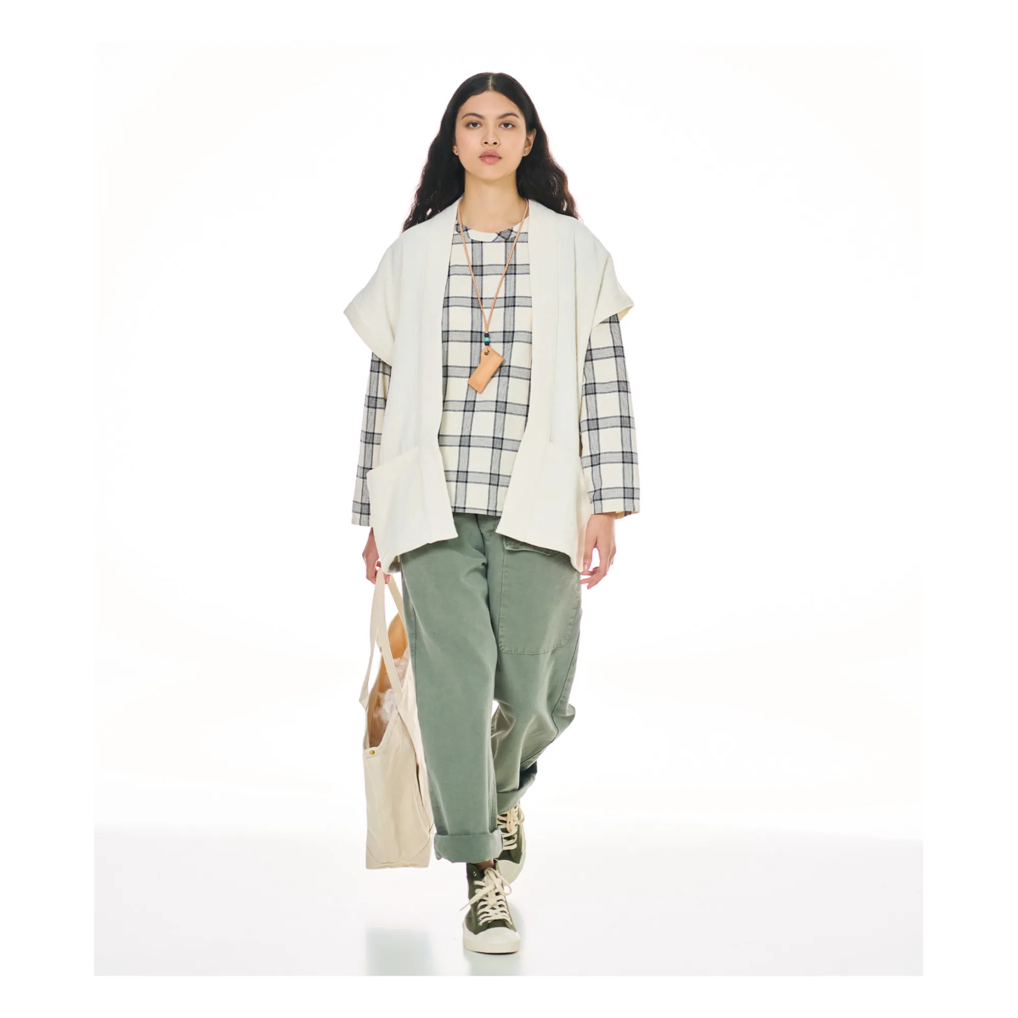 Girls of Dust - Cardigan Sans Manches Femme - XS - Ecru