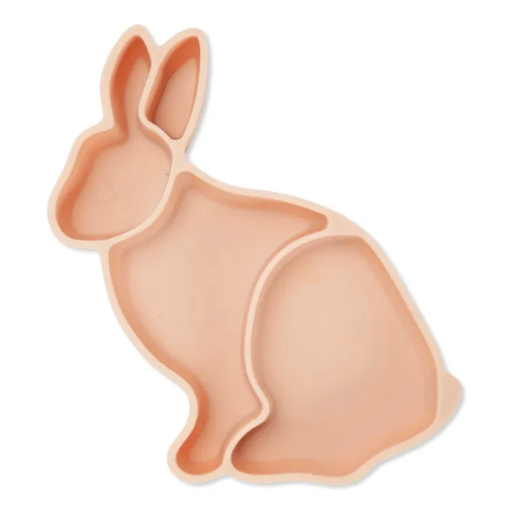 Piatto, in silicone, a forma di coniglio | Blush- Immagine del prodotto n°0
