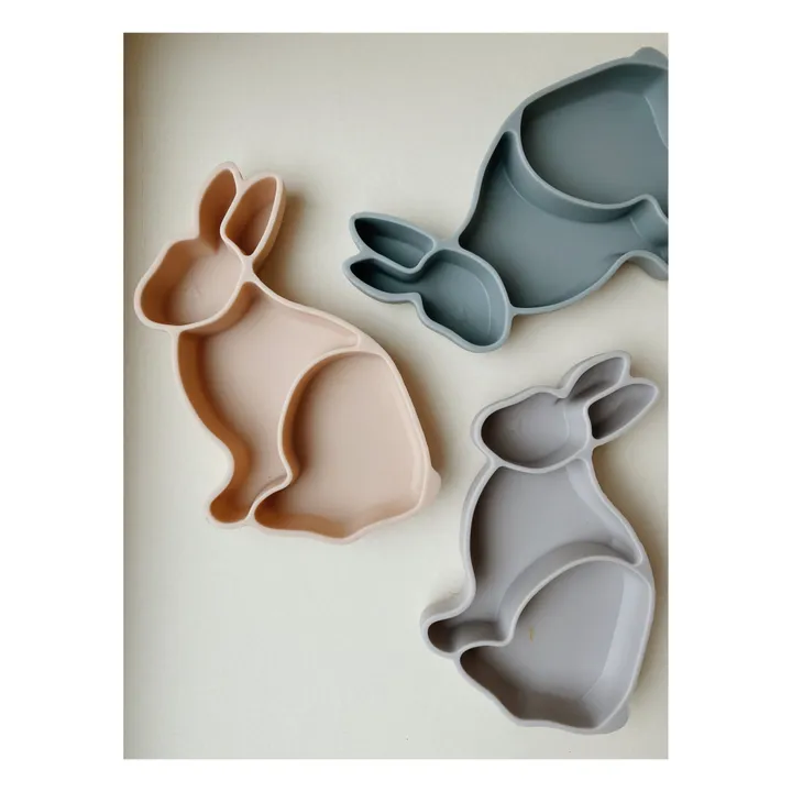 Piatto, in silicone, a forma di coniglio | Blush- Immagine del prodotto n°1