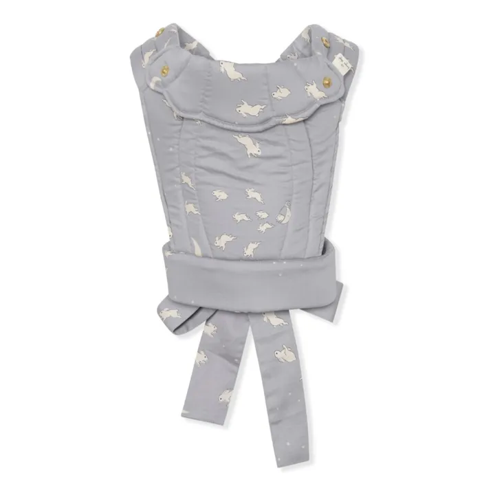Organic Cotton Doll Carrier | Grey blue- Product image n°0