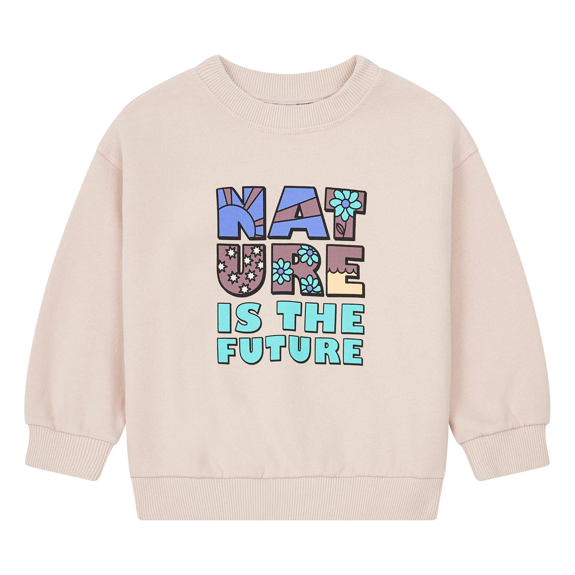 Hundred Pieces Pale Pink Raglan Organic Cotton Sweatshirt