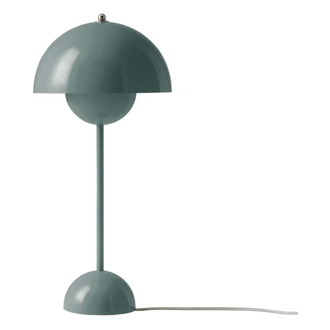 Lámpara de mesa Flowerpot VP3, Verner Panton, 1969 | Azul acero