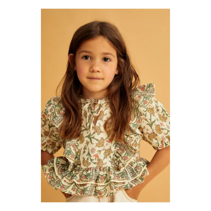 Blouse Manches Courtes Indiana | Blanc cassé- Image produit n°1