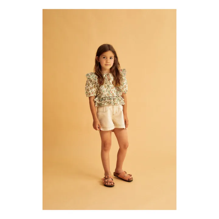 Blouse Manches Courtes Indiana | Blanc cassé- Image produit n°3