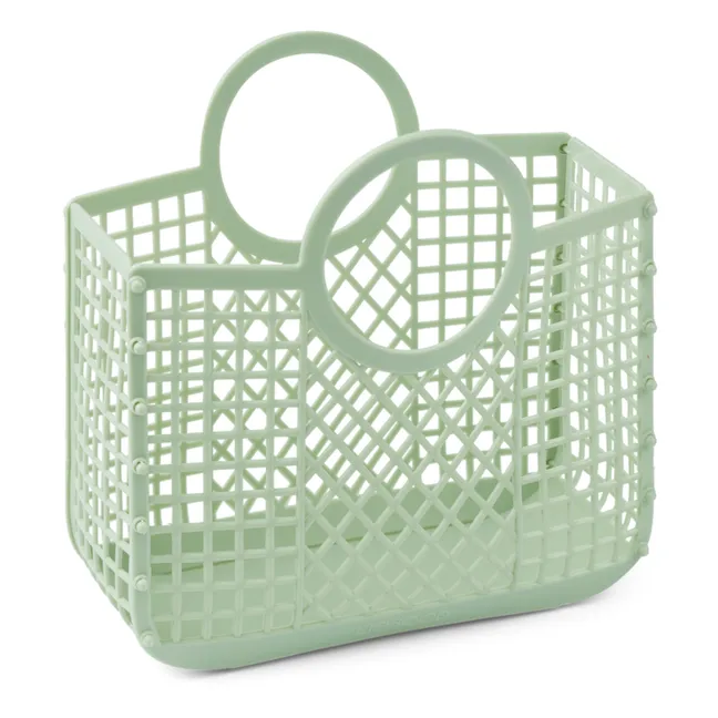 Samantha Recycled Material Basket | Mint Green