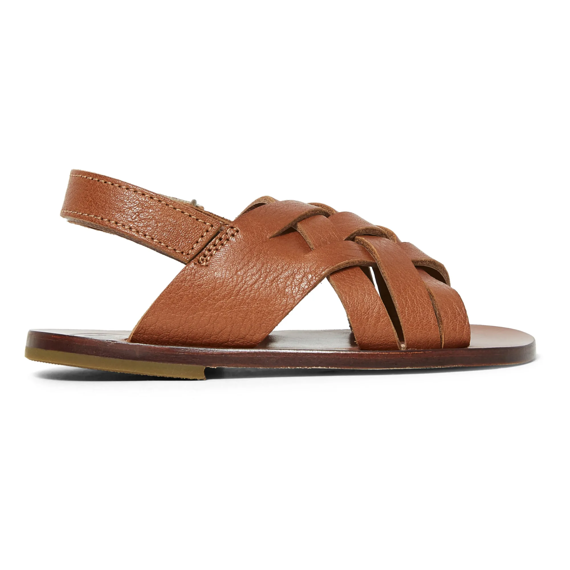 Pèpè Brown Braided Sandals