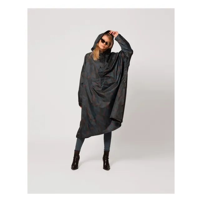 Wasserdichtes Cape Art Camo  | Schwarz