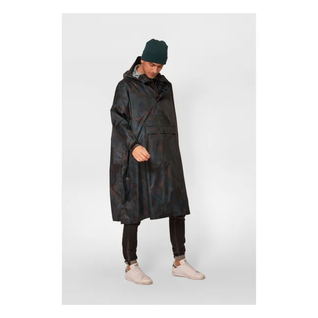 Wasserdichtes Cape Art Camo  | Schwarz