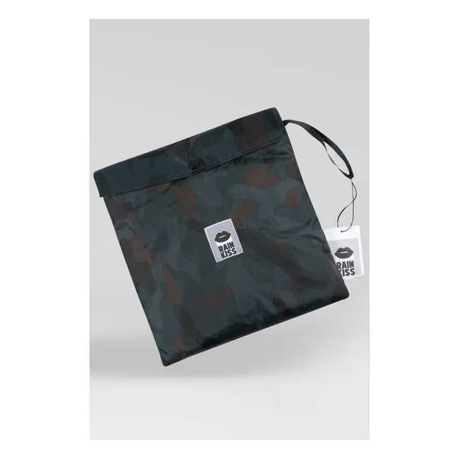 Wasserdichtes Cape Art Camo  | Schwarz