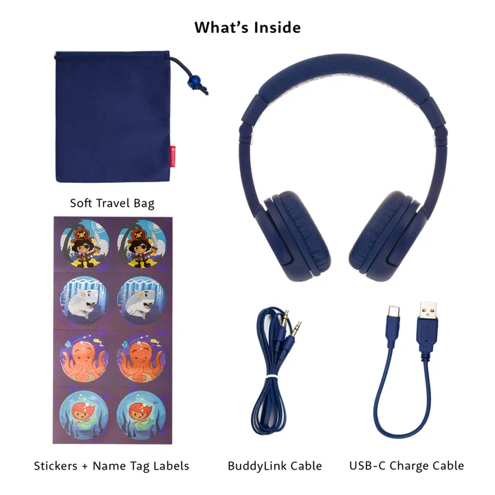 Casque audio enfant | Bleu marine- Image produit n°8