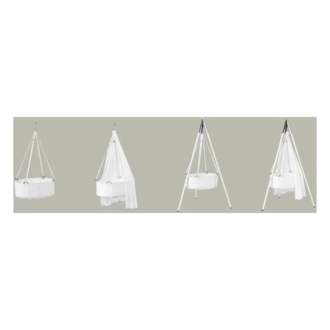Berceau suspendu complet avec trépied 83x50 cm | Blanc