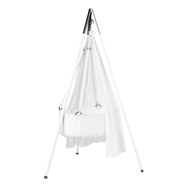 Berceau suspendu complet avec trépied 83x50 cm | Blanc